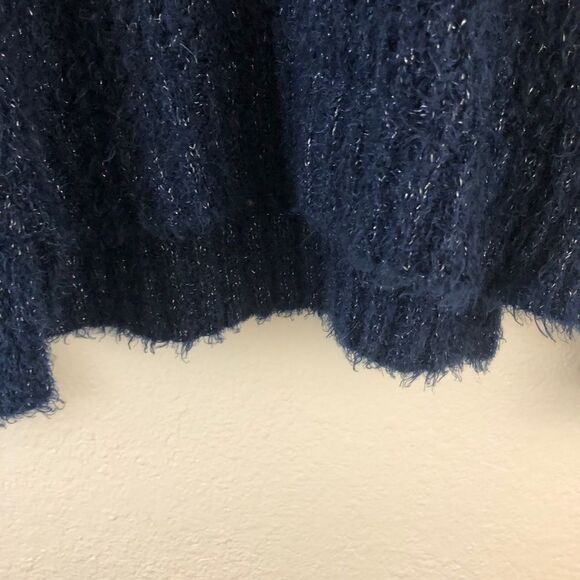 Rampage Long Sleeves Metallic Open Knit Sweater L - Picture 4 of 7